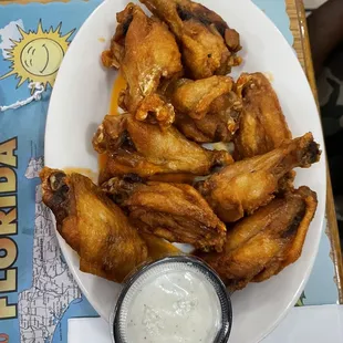 Mild Hot Wings with Ranch dipping sauce