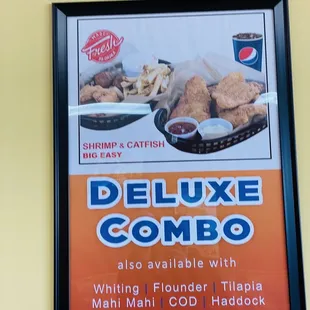 a picture of a menu for a seafood restaurant