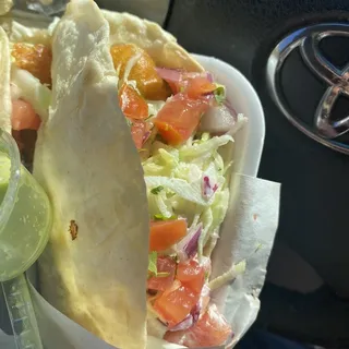 Fish with Flour Tortilla Taco