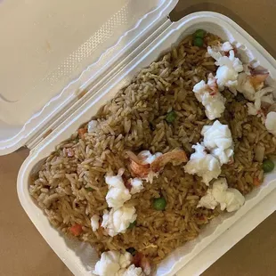 Lobster hibachi fried rice