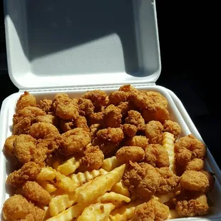 Popcorn shrimp for lunch