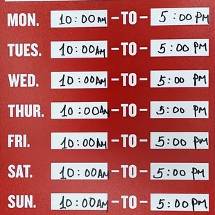 Updated Business Hours Starting Jan 1st 2023. Noticed Yelp is wrong
