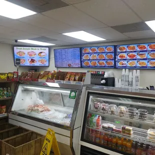 the inside of a restaurant