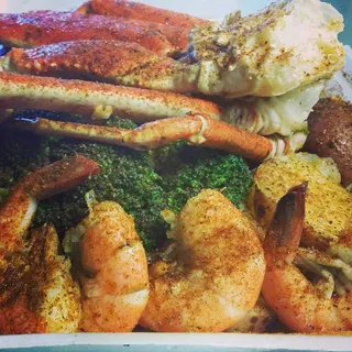 Sausage Platter with Shrimp