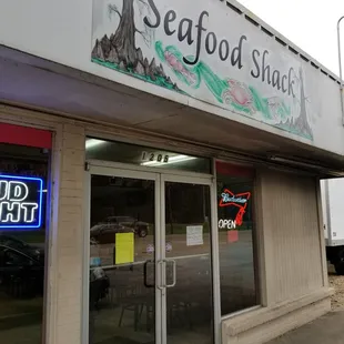 the front of the restaurant