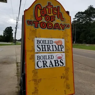 a sign for catch it today