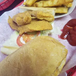 Catfish Poboy...enjoying Lousiana!!