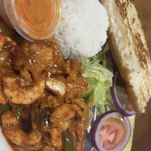 Octopus and shrimp
