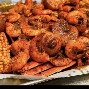 Shack boiling shrimp.