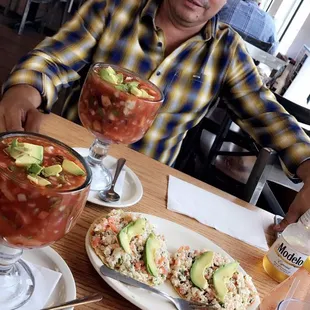 Yummy ! Ceviche and shrimp cocktails  best place to come with my dad.