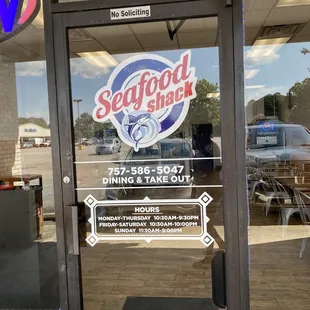 the front door of the restaurant