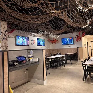 the interior of a restaurant