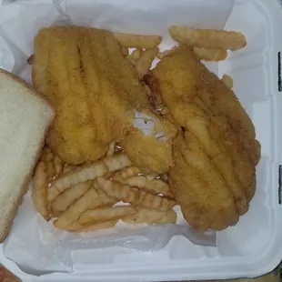 Flounder with fries!