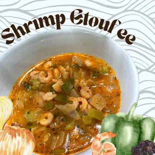 Our Shrimp Etoufee is sold by the pint in our frozen entree selection.
