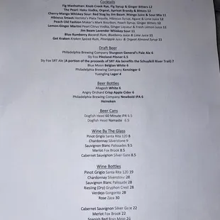 Restaurant week menu - side 2