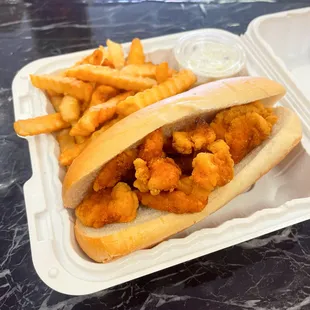 Chicken roll  PO' BOY !! with French fries !!