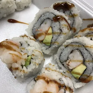 J3. Shrimp 5. California Roll and Shrimp Roll Lunch Special