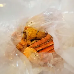 carrots in a plastic bag