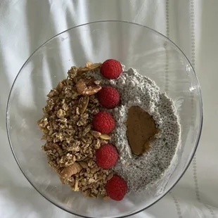 Chia seed pudding, very good!