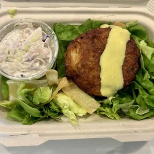Crab cake salad