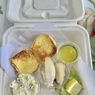 Chilled Crab Plate - Dungeness crab meat with lemon garlic butter, pineapple coleslaw, &amp; a hot roll $22