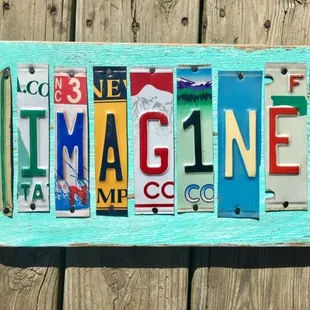 A Seagreen "signature" license plate sign