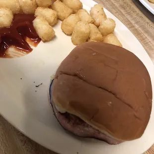 Fried Bologna &amp; Tater Tots