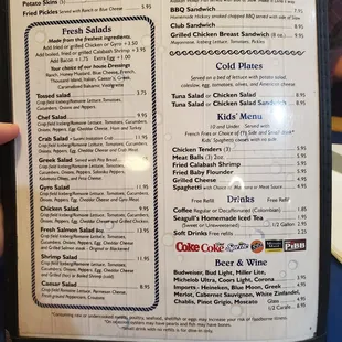 Menu as of 10-14-22