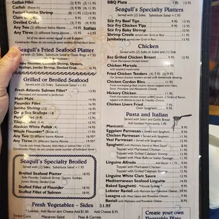 Menu as of 10-14-22