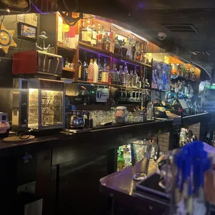 the bar area