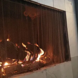 Nothing like a warm fireplace on a cold Pacifica summer day.