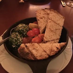 Goat cheese bruschetta