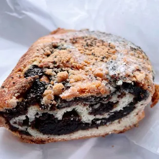 Poppyseed cake slice