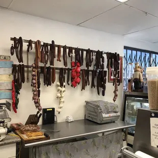 House-made Sausages curing