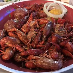 Over steamed crawfish but they look nice