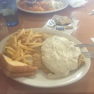 Yup! Chicken fried steak was good. Gravy not too salty. Huge portions