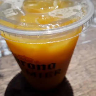 Orange juice. Not need be twenty one for orange juice.  July 5, 2021