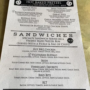 Menu, beer and t- shirts