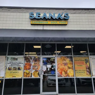 the front of a restaurant
