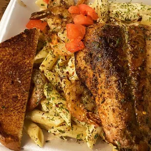 grilled fish, food