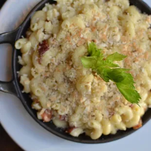 Applewood bacon, panko crusted Mac &amp; Cheese