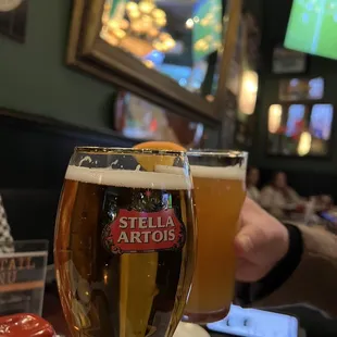 a glass of beer