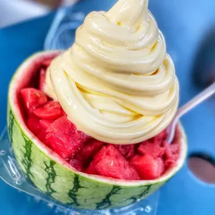 Dole bowl in a watermelon