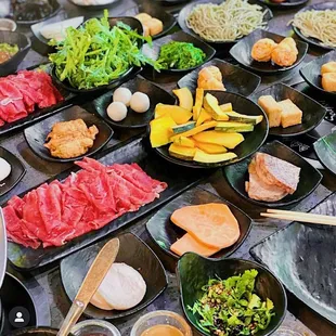 All you can eat hot pot and Korean BBQ