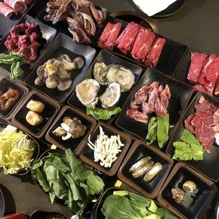 All you can eat hot pot and Korean BBQ