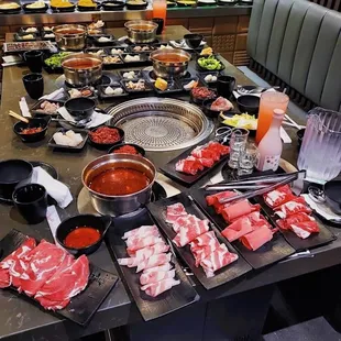 All you can eat hot pot and Korean BBQ
