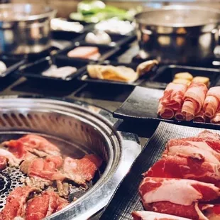 All you can eat hot pot and Korean BBQ