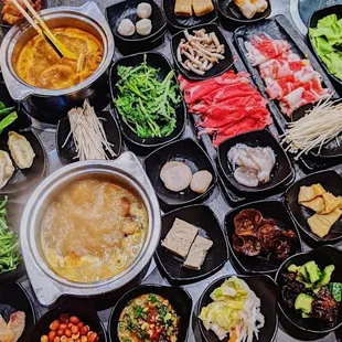 All you can eat hot pot and Korean BBQ