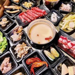 All you can eat hot pot and Korean BBQ