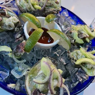 Aguachille Oysters had RAW shrimp in it.